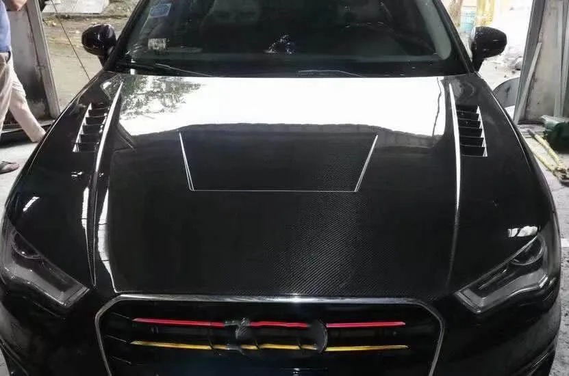 Carbon Fiber Front Engine Bonnet Hood for  A3 S3 RS3 8V 2021+ Car Accessories